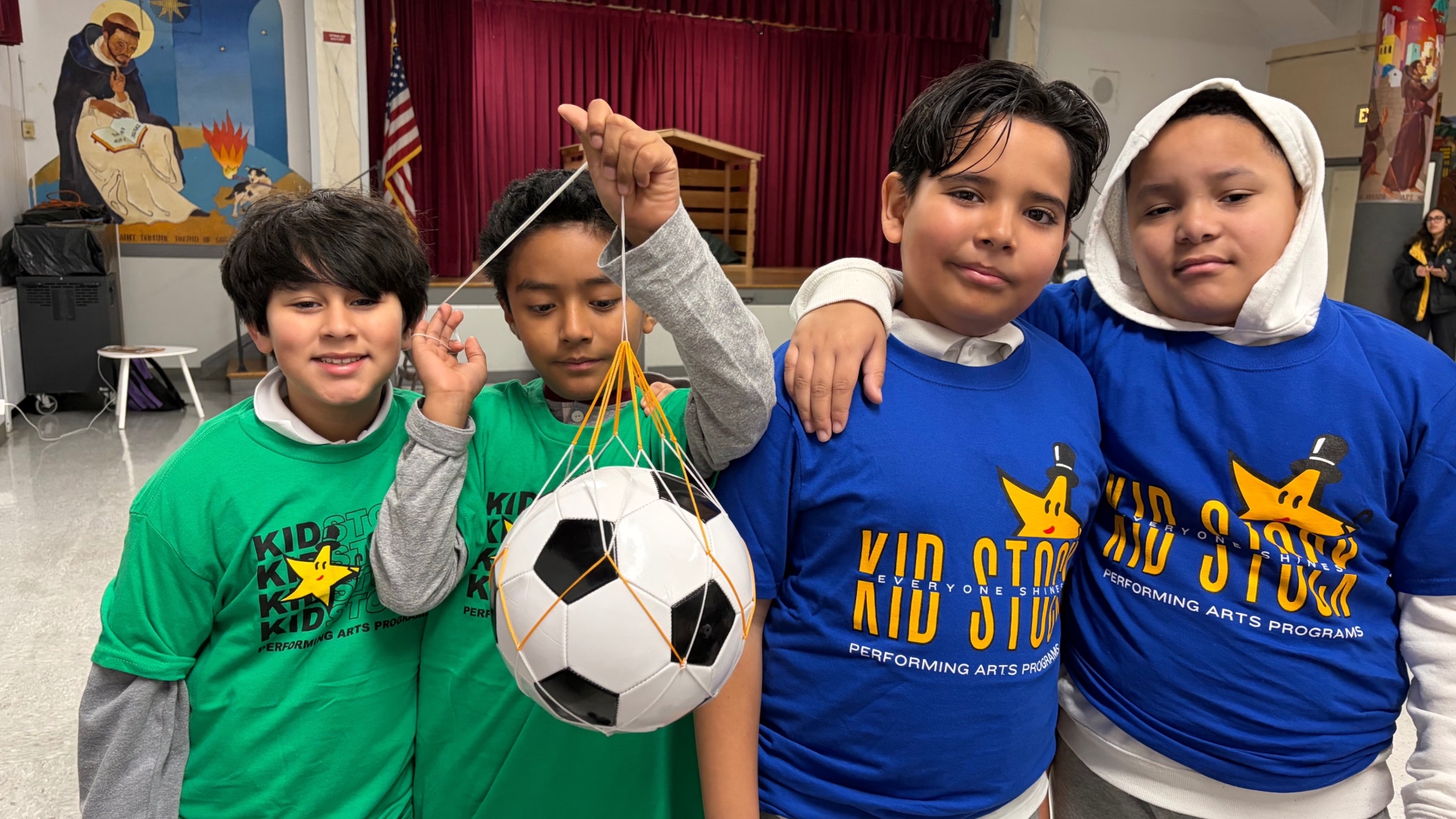 photo of previous delivery products arriving at charity