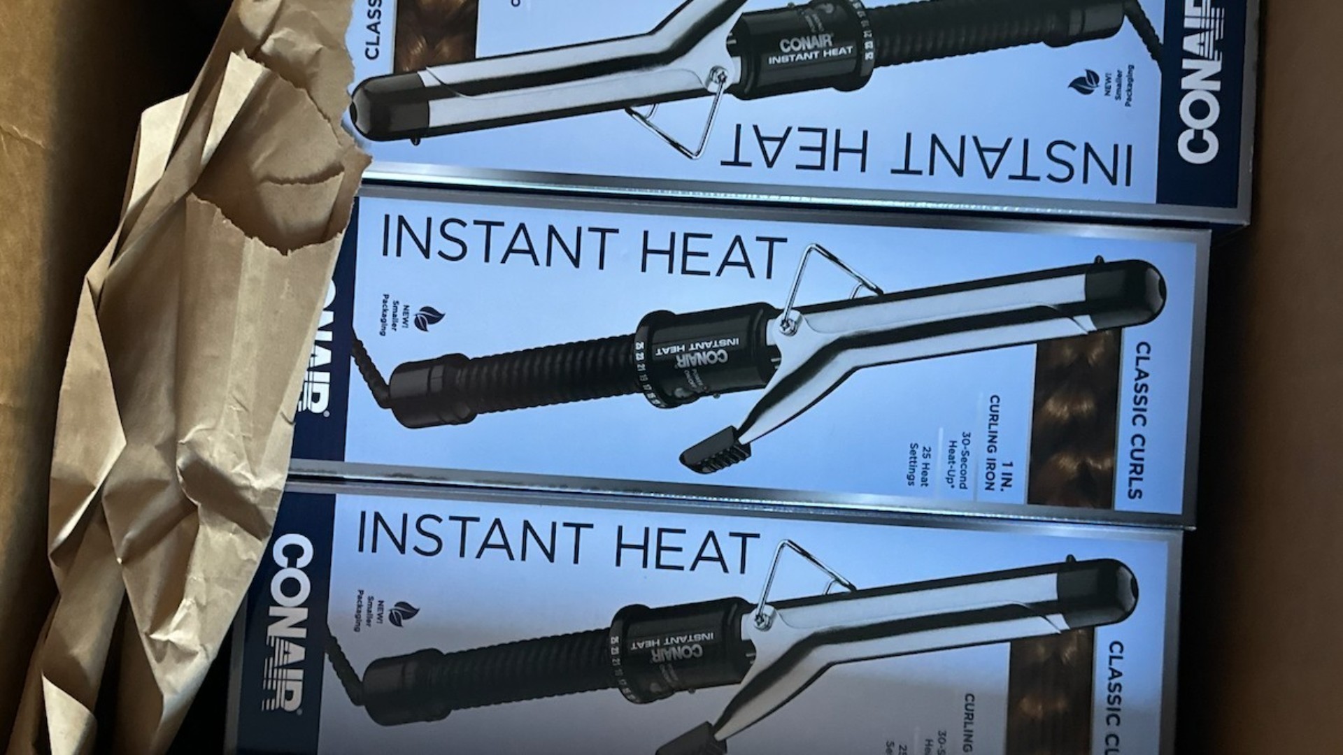 photo of previous delivery products arriving at charity