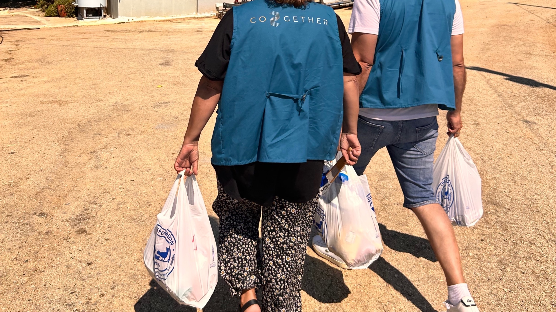 photo of previous delivery products arriving at charity