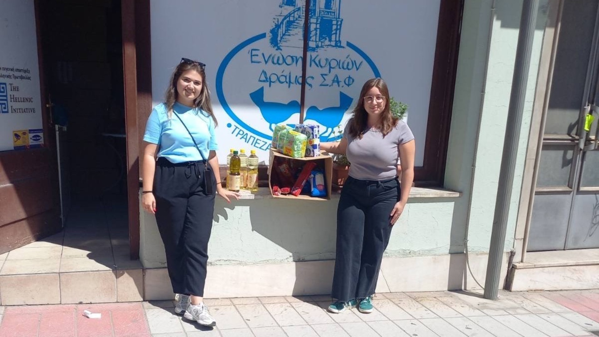 photo of previous delivery products arriving at charity