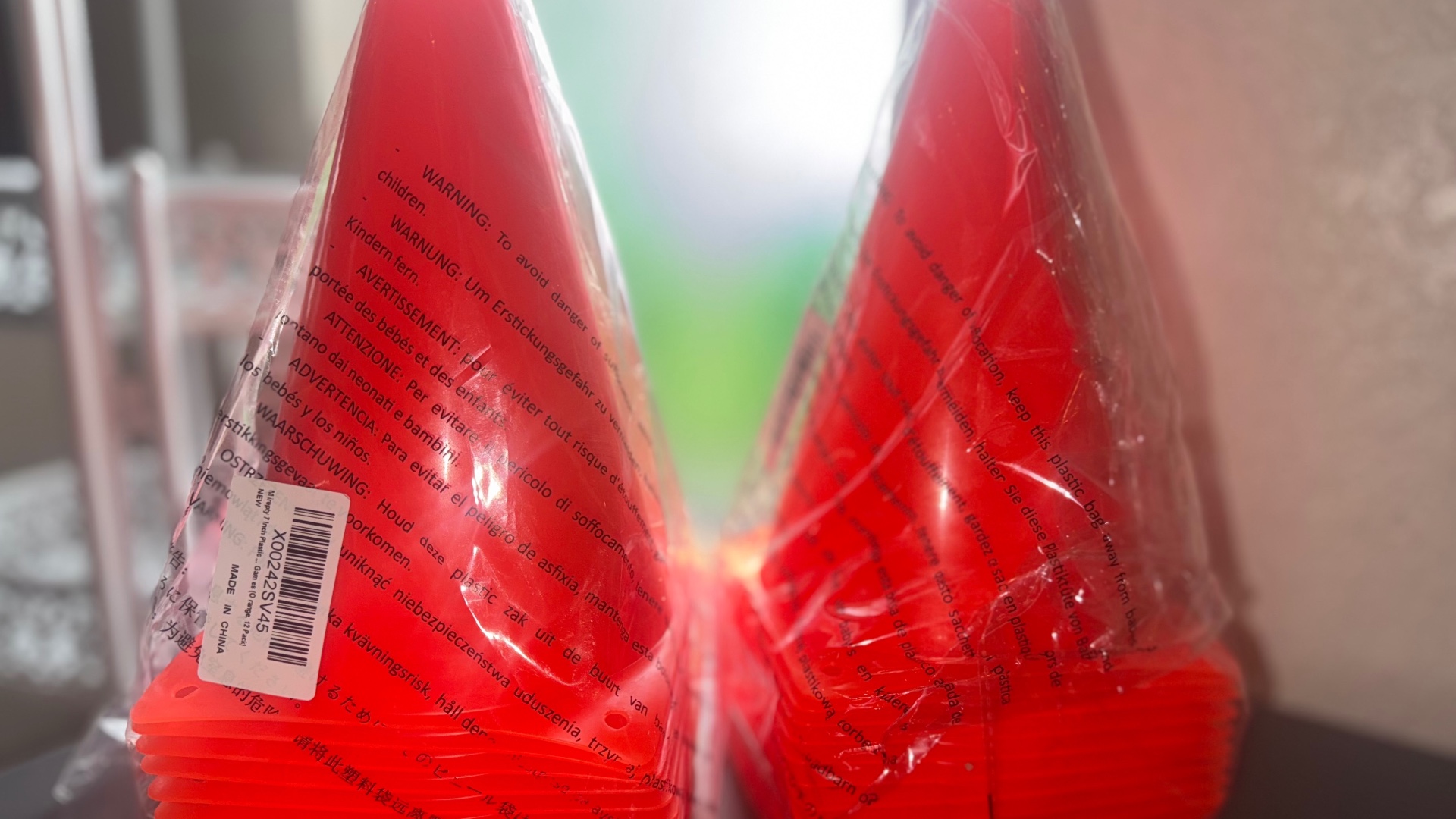 photo of previous delivery products arriving at charity