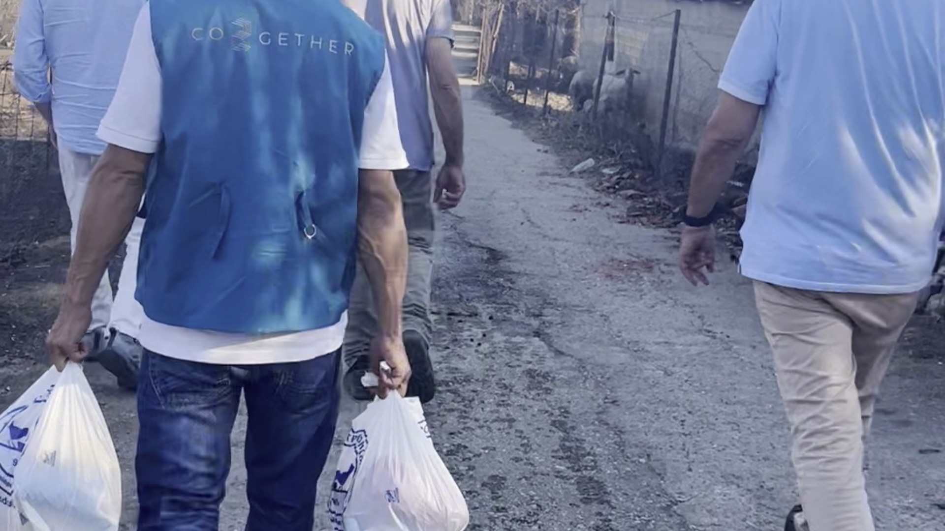 photo of previous delivery products arriving at charity