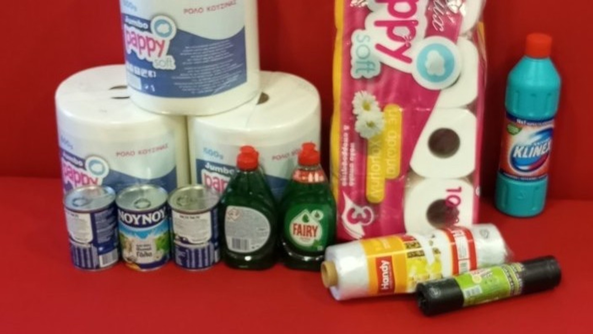 photo of previous delivery products arriving at charity