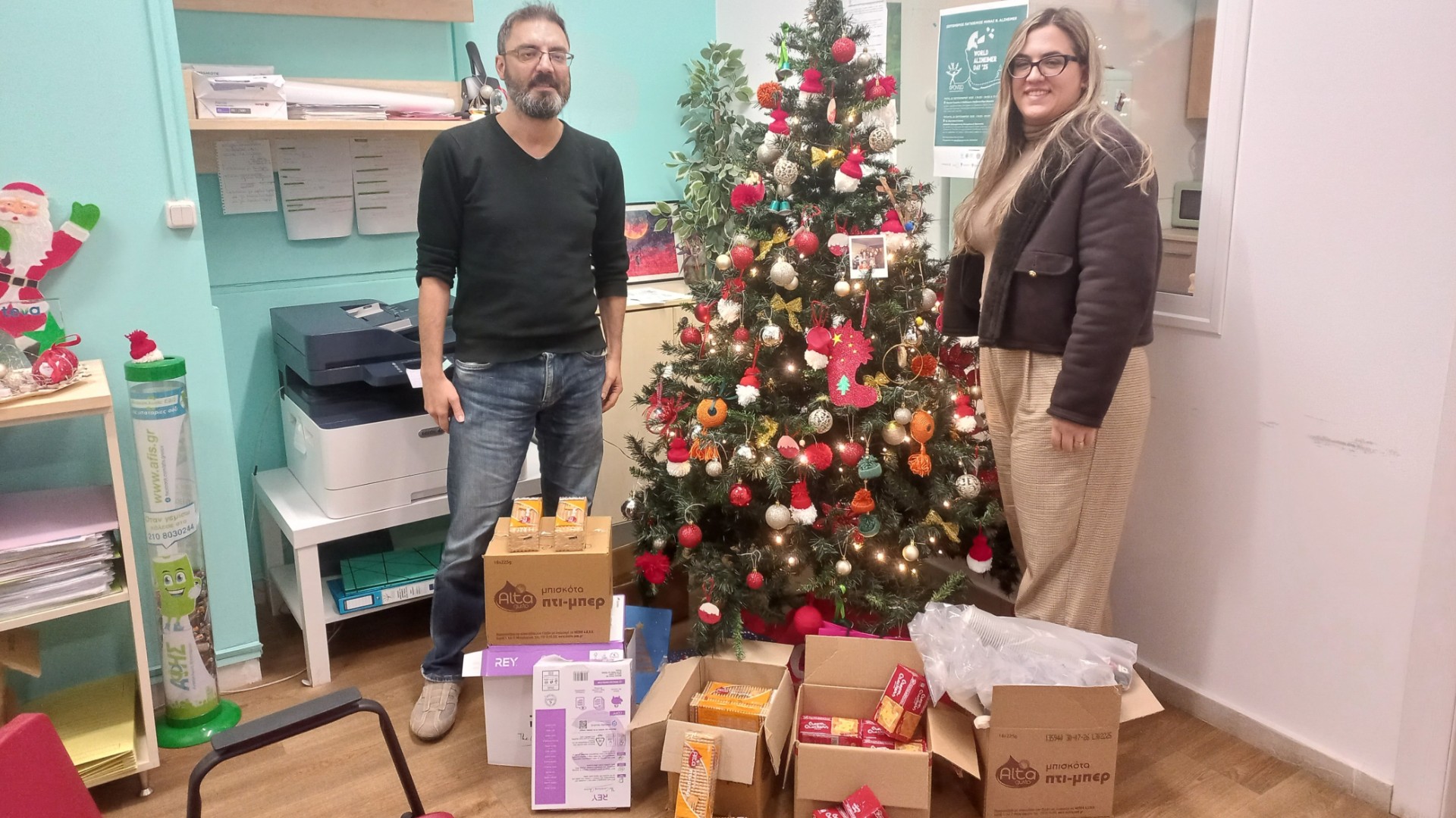 photo of previous delivery products arriving at charity