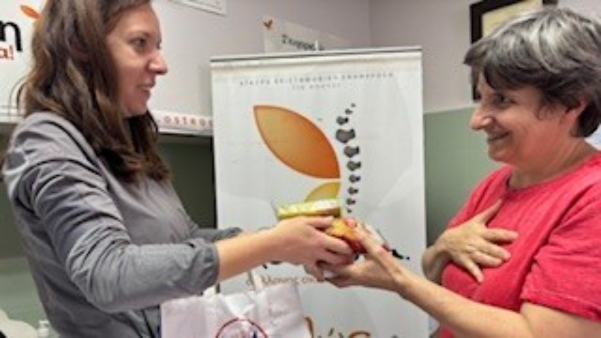 photo of previous delivery products arriving at charity