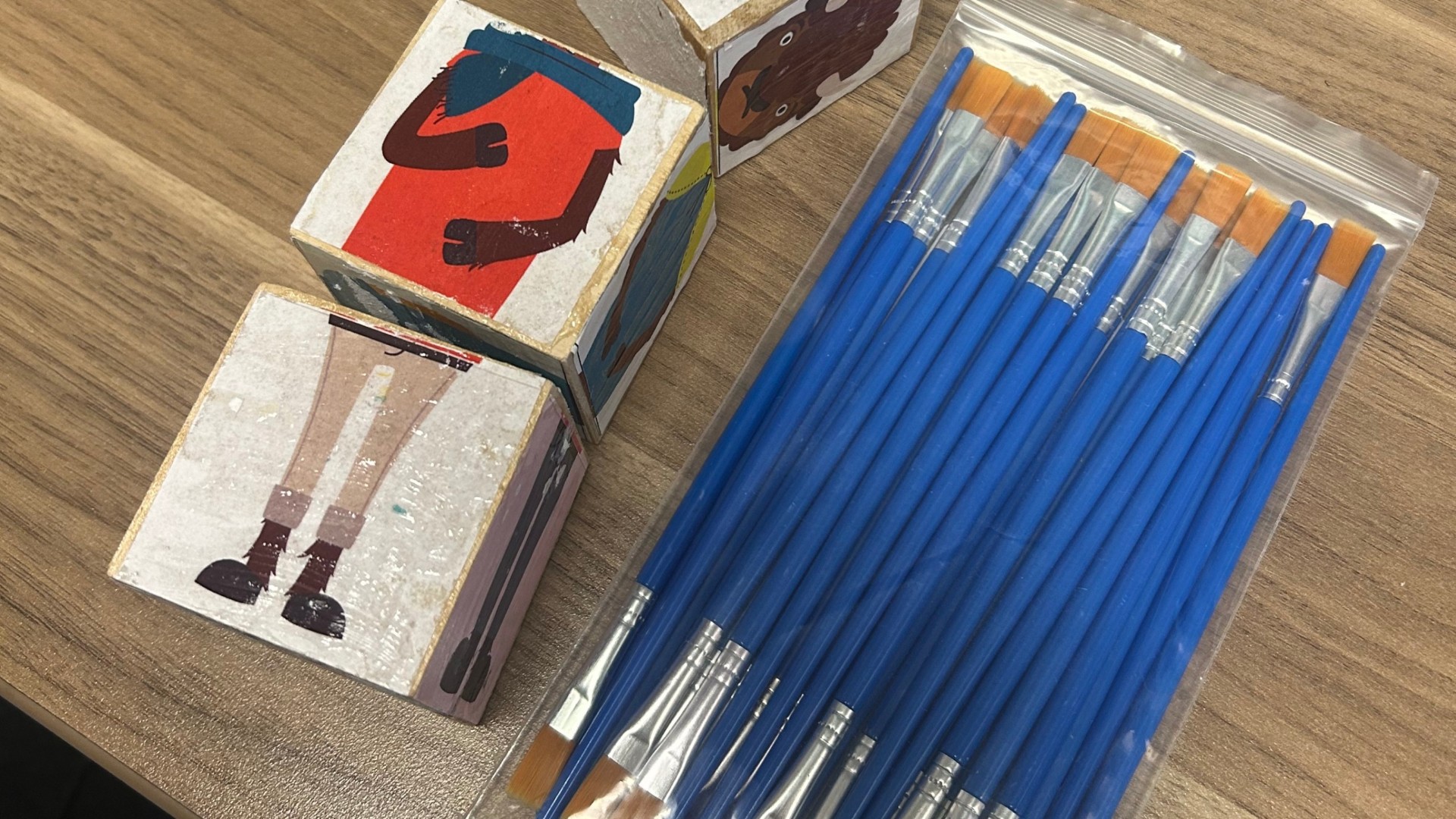 photo of previous delivery products arriving at charity