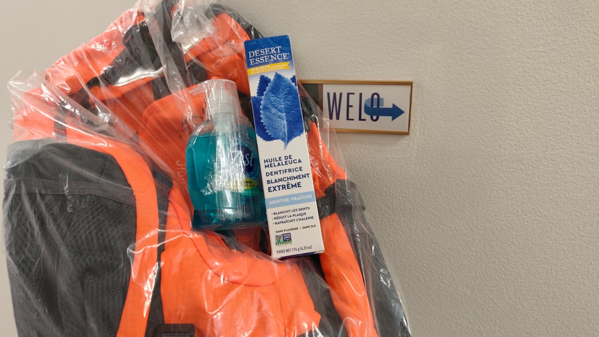 photo of previous delivery products arriving at charity