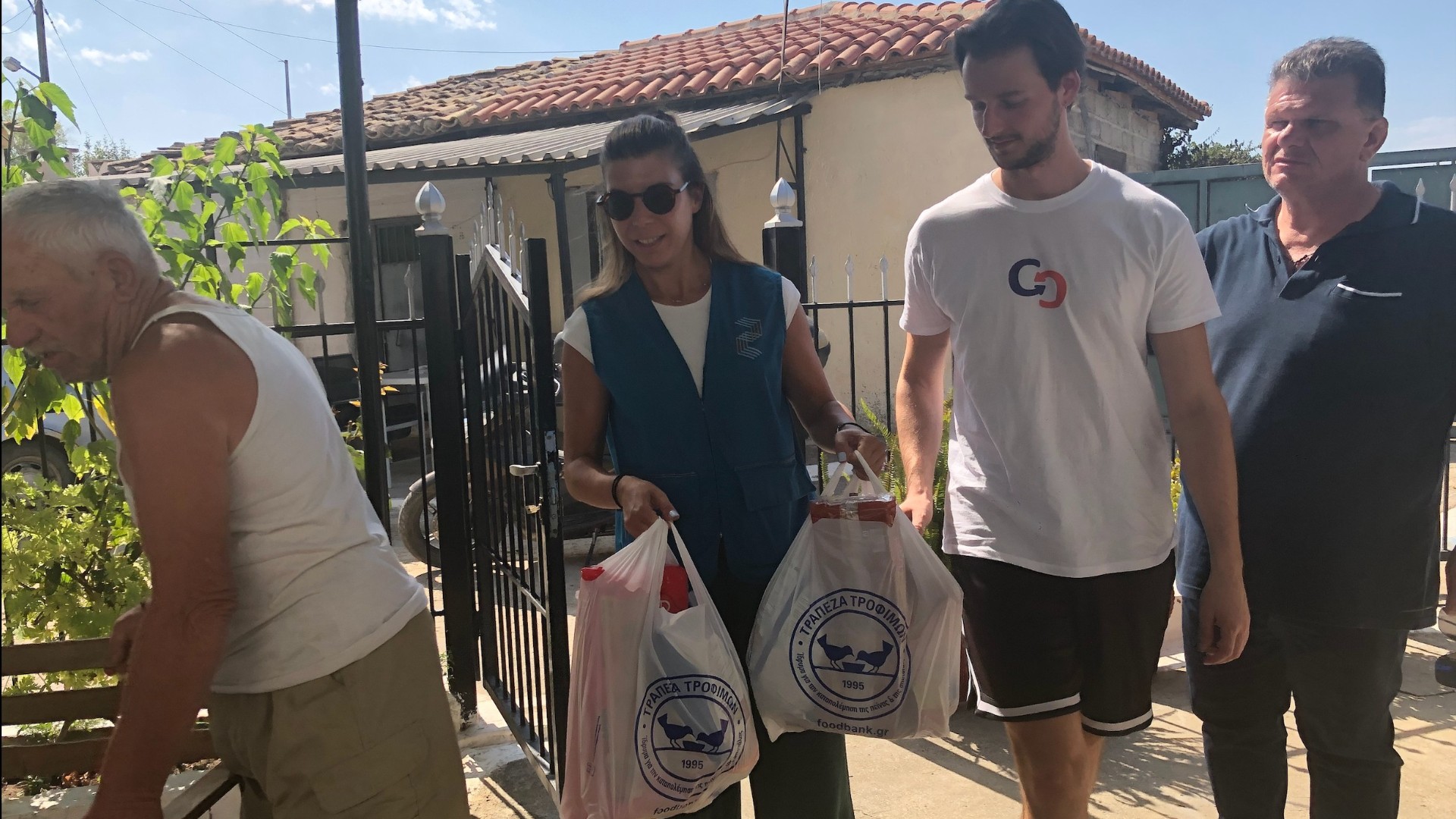 photo of previous delivery products arriving at charity