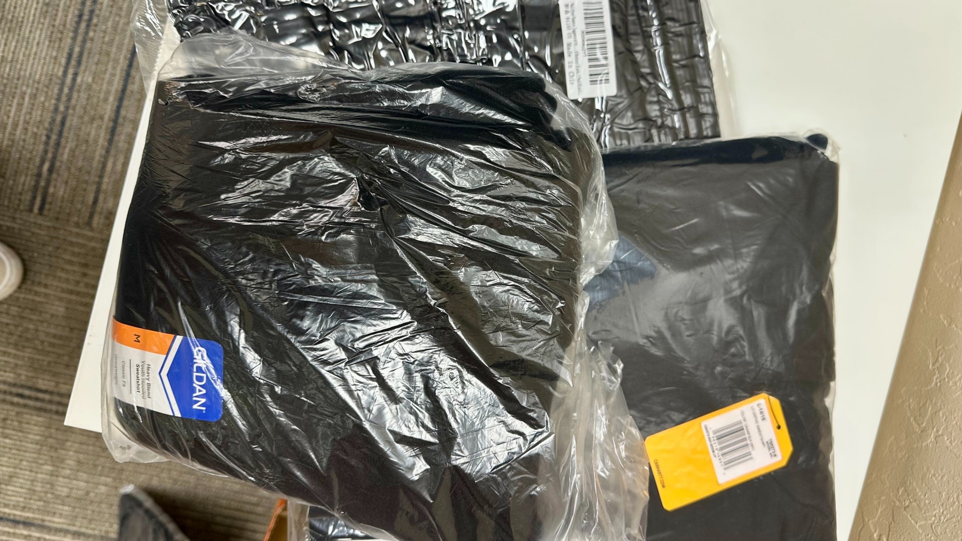 photo of previous delivery products arriving at charity